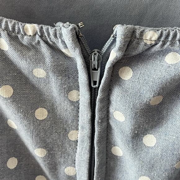 Mi Ami Mini Polka Dot Dress Spag Sraps Sweetheart Neckline Coquette Tiered SZ L - Picture 6 of 12